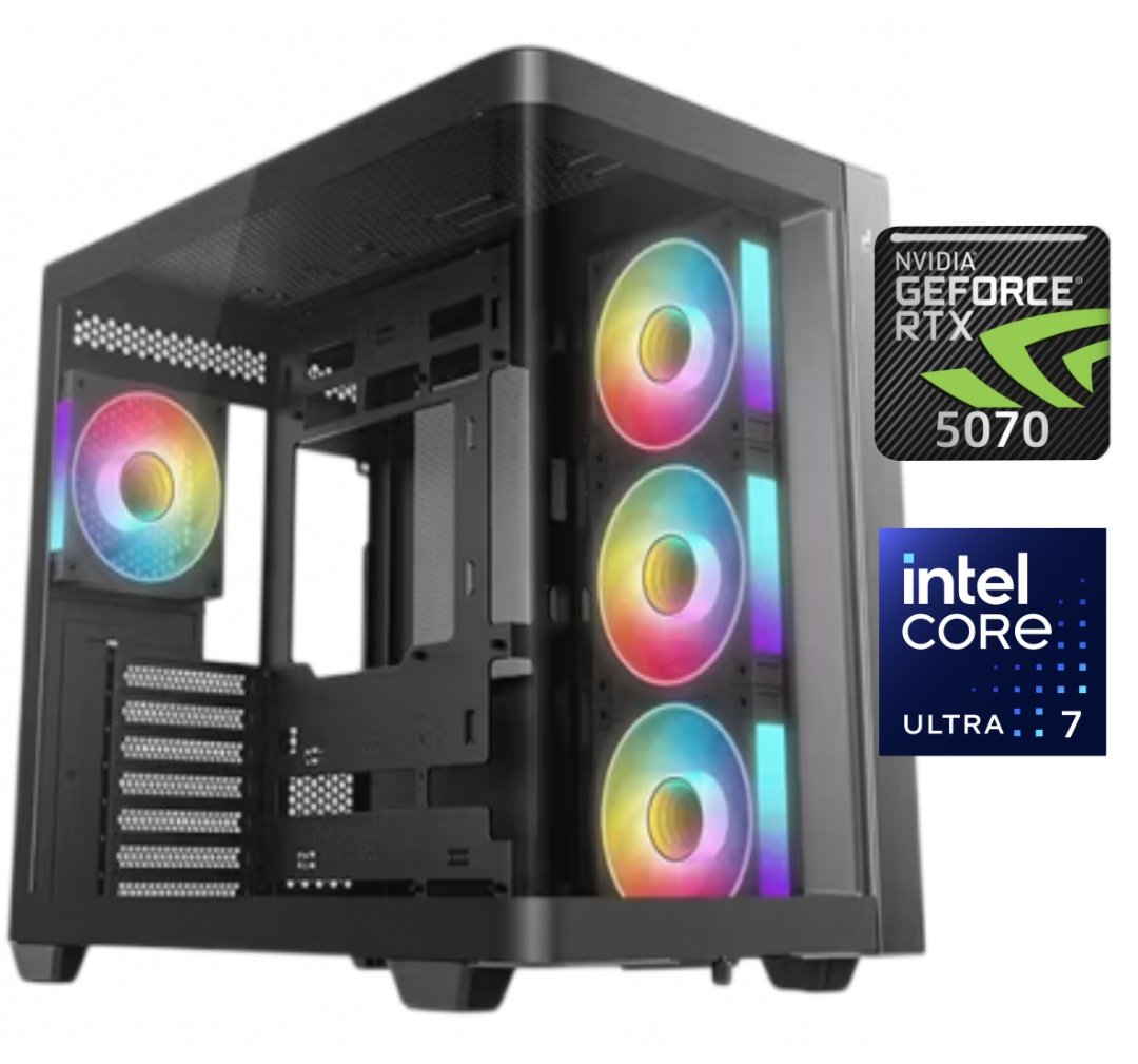 Equipo Gamer Core Ultra 7 265KF, 32GB, 1TB, RTX 5070 12GB
