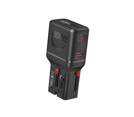 PROMATE TRIPLUG-65PD CARGADOR PARED 2 USB-C C/ADAPTADOR UNIVERSAL