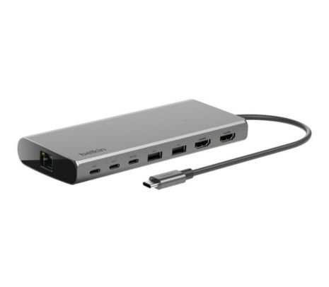 BELKIN INC015BTSGY HUB 8 EN 1 2 USB-C 3.2 1 USB-A 3.0 1 HDMI 1.4 2 HDMI 2.0