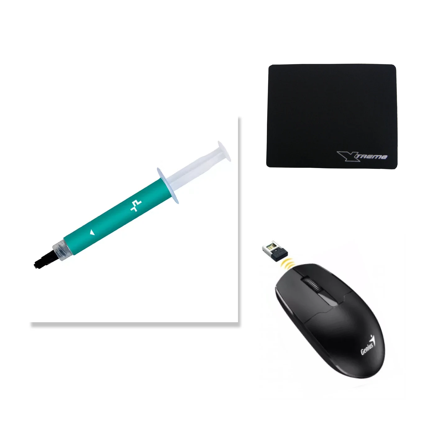 Mouse Inalámbrico Óptico + Pad + Grasa Termica